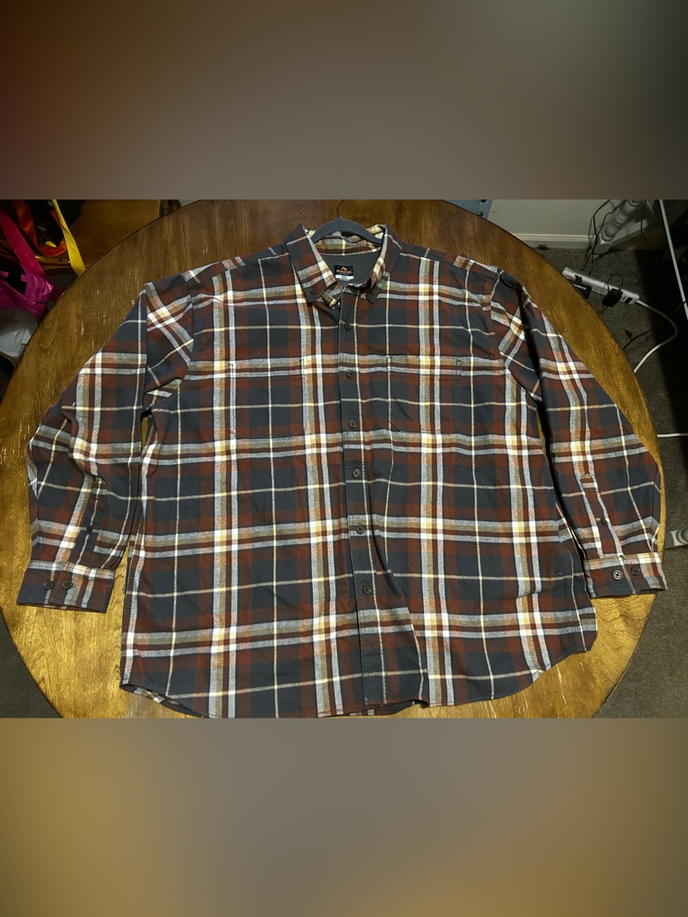 Ridgecut Toughwear Flannel Work Shirt 3XL Brown and Cream heavy duty
